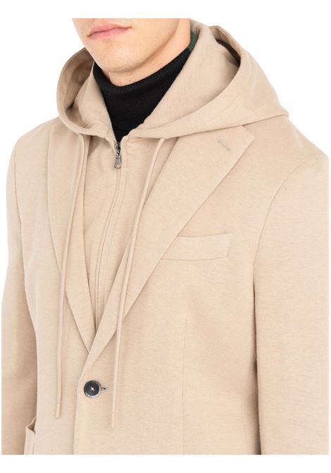 Jersey piqué hooded jacket MANUEL RITZ | suits Jacket | 3732G2798M 24369723